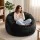 Artiss Large Faux Fur Bean Bag Cover 107cm Round Black Washable No Filler Soft Plush Seating Option for Home