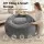 Artiss Grey Faux Fur Bean Bag Cover 107cm Round Large Washable Soft Lounge Seat Cover No Filler Included