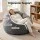 Artiss Grey Faux Fur Bean Bag Cover 107cm Round Large Washable Soft Lounge Seat Cover No Filler Included