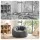 Artiss Grey Faux Fur Bean Bag Cover 107cm Round Large Washable Soft Lounge Seat Cover No Filler Included