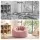 Artiss Large Faux Fur Bean Bag Cover 107x107x81cm Round Washable Plush Pink No Filler Included Option