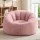 Artiss Large Faux Fur Bean Bag Cover 107x107x81cm Round Washable Plush Pink No Filler Included Option