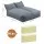 Artiss 2 Seater Outdoor Bean Bag Chair with Memory Foam Filling Grey 600D Water-Resistant Removable Cover