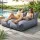 Artiss 2 Seater Outdoor Bean Bag Chair with Memory Foam Filling Grey 600D Water-Resistant Removable Cover