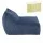 Artiss L-Shaped Corduroy Bean Bag Chair Cover with 11kg Shredded Memory Foam Filler Washable Blue Sofa