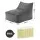 Artiss Grey Corduroy L-Shaped Bean Bag Chair with 11kg Shredded Memory Foam Filling and Washable Cover