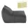 Artiss Grey Corduroy L-Shaped Bean Bag Chair with 11kg Shredded Memory Foam Filling and Washable Cover