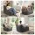 Artiss Grey Corduroy L-Shaped Bean Bag Chair with 11kg Shredded Memory Foam Filling and Washable Cover