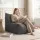 Artiss Grey Corduroy L-Shaped Bean Bag Chair with 11kg Shredded Memory Foam Filling and Washable Cover