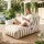 Artiss Outdoor Bean Bag Chair Taupe Memory Foam L-Shape Water-Resistant Polyester 120x60x66cm Long Lasting