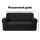Artiss 3 Seater Sofa Cover, High Stretch Polar Fleece in Black, Machine Washable, All-Round Protection, Anti-Slip