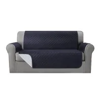 Artiss 3 Seater Sofa Cover Couch Protector, 100% Water Resistant, Dark Grey, Microfibre, Quilted, Anti-Slip, Washable