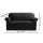 Artiss Black Velvet 2-Seater Sofa Cover - Stretchable, Anti-Slip, Machine Washable Crystal Velvet Couch Protector