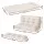 Artiss White PU Leather 2-Seater Floor Lounge Sofa Bed, 5 Reclining Positions, Foldable with Pillow, 203cm x 95cm