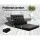 Artiss Lounge Sofa Bed, Charcoal Suede, 2-Seater, 167x95x13cm - Adjustable, Foldable, Easy Storage