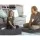 Giselle Bedding Foldable Single Mattress - Velvet Grey, High Density Foam, Washable Cover, 180x70x12cm