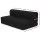 Giselle Bedding Foldable Double Foam Mattress - Black, 180x122cm, Breathable Air Mesh, Washable Cover, Sofa Bed Combo