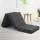Giselle Bedding Foldable Mattress - Convertible Foam Bed & Couch, Dark Grey, 180x70x12cm, Faux Linen Cover, Washable