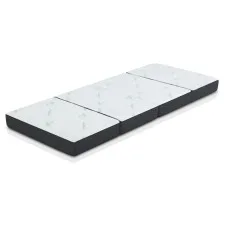 Giselle Bedding Bamboo Fabric Foldable Mattress - Convertible Foam Sofa Bed, 180x70x10cm, Breathable & Washable Cover
