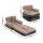 Gardeon Inflatable Pull Out Chair Sun Lounge Air Sofa Convertible Camping Daybed with Pump Coffee 192cm
