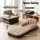 Gardeon Inflatable Pull Out Chair Sun Lounge Air Sofa Convertible Camping Daybed with Pump Coffee 192cm