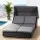 Gardeon Outdoor Day Bed Sun Lounge 4-Position Adjustable Canopy PE Rattan Black 300kg Weather-Resistant Cushions