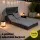 Gardeon Outdoor Day Bed Sun Lounge 4-Position Adjustable Canopy PE Rattan Black 300kg Weather-Resistant Cushions
