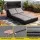 Gardeon Outdoor Day Bed Sun Lounge 4-Position Adjustable Canopy PE Rattan Black 300kg Weather-Resistant Cushions