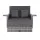 Gardeon Grey Outdoor Day Bed: 4-in-1 Wicker Lounger with Adjustable Backrest, Retractable Trays, and Storage Ottoman