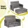 Gardeon Grey Outdoor Day Bed: 4-in-1 Wicker Lounger with Adjustable Backrest, Retractable Trays, and Storage Ottoman