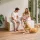 Artiss Folding Kraft Paper Sofa 3-Seater Collapsible Couch with PU Cushions 300kg Capacity 150x59x63cm