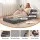 Artiss 3-in-1 Folding Sofa Bed Chair Lounger with Pillow, Side Pocket and Washable Corduroy Cover Grey