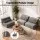 Artiss 3-in-1 Folding Sofa Bed Chair Lounger with Pillow, Side Pocket and Washable Corduroy Cover Grey