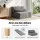 Artiss 3-in-1 Folding Sofa Bed Chair Lounger with Pillow, Side Pocket and Washable Corduroy Cover Grey