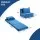 Artiss 2 Pack Folding Sofa Beds 3-in-1 Armless Lounge's with Pillows Blue Velvet Foam 150kg Each