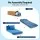 Artiss 2 Pack Folding Sofa Beds 3-in-1 Armless Lounge's with Pillows Blue Velvet Foam 150kg Each
