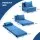Artiss 3 Pack Folding Sofa Bed Lounge's Blue Velvet 3-in-1 Chairs and Temporary Beds
