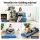 Artiss 3 Pack Folding Sofa Bed Lounge's Blue Velvet 3-in-1 Chairs and Temporary Beds