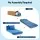 Artiss 3 Pack Folding Sofa Bed Lounge's Blue Velvet 3-in-1 Chairs and Temporary Beds