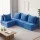 Artiss 4 Pack Folding Sofa Bed L-Shaped Modular Floor Sofa Set with 150kg Capacity per Unit Blue Velvet