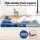 Artiss 4 Pack Folding Sofa Bed L-Shaped Modular Floor Sofa Set with 150kg Capacity per Unit Blue Velvet