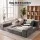 Artiss 5-in-1 Convertible Modular Sofa Bed Floor Mattress Curved Couch Grey 300kg Four-Piece Design