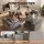 Artiss 5-in-1 Convertible Modular Sofa Bed Floor Mattress Curved Couch Grey 300kg Four-Piece Design