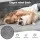 Artiss 3-in-1 Convertible Sofa Bed Velvet Grey Pull Out Mattress Lounge Couch High-Density Foam 300kg