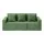 Artiss 3-Seater Modular Sofa Bed Sectional Floor Couch with Deep Seat and Corduroy Upholstery Green with Three Pillows