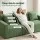 Artiss 3-Seater Modular Sofa Bed Sectional Floor Couch with Deep Seat and Corduroy Upholstery Green with Three Pillows