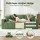 Artiss 3-Seater Modular Sofa Bed Sectional Floor Couch with Deep Seat and Corduroy Upholstery Green with Three Pillows