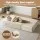 Artiss 2-in-1 Convertible Sofa Bed Floor Couch 203cm Beige Corduroy with Washable Cover and Two Pillows