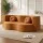 Artiss 2-in-1 Folding Sofa Bed Convertible Futon Love seat Orange Premium Corduroy High-Density Foam Support