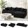 Artiss Modular 4-Seater L-Shape Sofa Bed with Deep Seat, Corduroy and 500kg Capacity Black